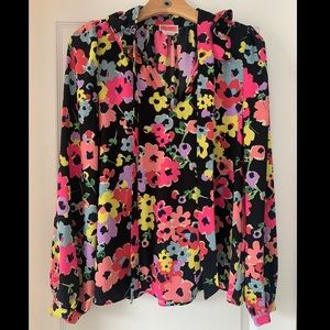 Kate Spade floral bouquet blouse